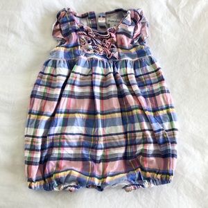 Ralph Lauren Plaid Romper, Baby Girl 12M